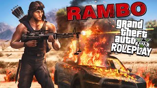 RAMBO DESTROYS THE COPS  GTA RP [upl. by Nisaj761]