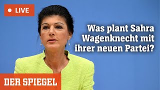 Livestream Das hat die neue WagenknechtPartei vor  DER SPIEGEL [upl. by Nelyaw]