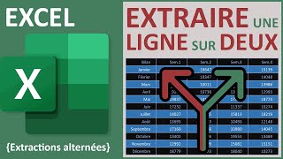 Extraire une ligne sur deux avec une seule formule Excel [upl. by Anilejna]