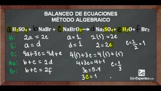 Balanceo de Ecuaciones Método Algebraico No 5 [upl. by Canale123]