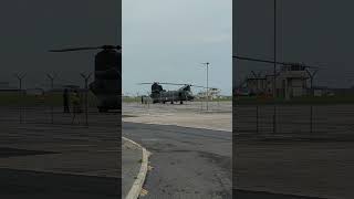 RAF Chinook display team starting up at Blackpool Airport for Southport airshow Sunday [upl. by Werna]