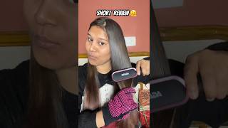 Using Agaro Hair straightening Brushe🤌🏻❤️sparklesbybhavna youtubers productreviewmakeup [upl. by Yllom]