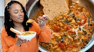 I cant stop making this ANTIINFLAMMATORY Harissa Butter Beans Recipe  Dairyfree amp High Protein [upl. by Lledra]