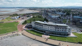 Morecambe 001  Morecambe Bay  Trafalgar Point  Winter Gardens  Lancashire  Drone [upl. by Stelmach]