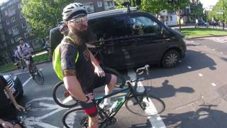 CYCLIST VS CYCLIST ROAD RAGE  quotIf youre scared you shouldnt be on the fking roadquot [upl. by Prager]