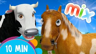 Cows and Horses Songs Mix  Kids Songs amp Nursery Rhymes [upl. by Aisa]