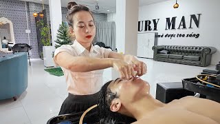 ASMR  Pay 6 for the 12 Steps Vip Service in a Vietnam Barbershop  베트남 로컬 이발관 12단계 콤보 고작 8천 원임 [upl. by Bensky518]