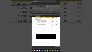 Take Function take excel microsoftexcel asmr shortsvideo shorts [upl. by Eecal]