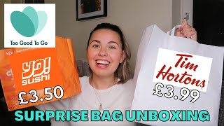 YO SUSHI amp TIM HORTONS TOO GOOD TO GO SURPRISE BAG  Reduced Food Haul [upl. by Haymo]