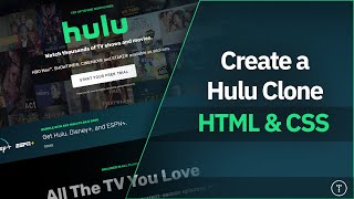 Hulu Webpage Clone  HTML amp CSS [upl. by Snehpets389]