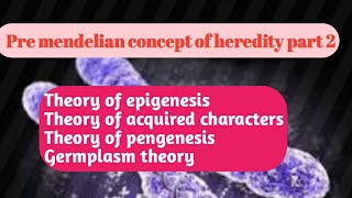 Pre mendelian concepts of heredity part 2  Conceptual Genetics and Breeding [upl. by Ayekat]