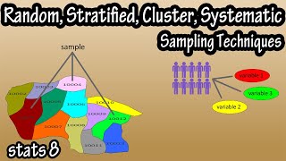 What Are The Types Of Sampling Techniques In Statistics  Random Stratified Cluster Systematic [upl. by Faux162]