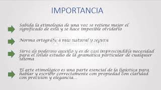 LA ETIMOLOGÍA DE LAS PALABRAS  CONCEPTO Y DEFINICIÓN RAZONAMIENTO VERBAL [upl. by Reichel]