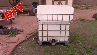 DIY IBC FISH TANK OR AQUAPONIC SYSTEM [upl. by Nguyen]