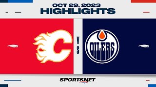 NHL Highlights  Flames vs Oilers  October 29 2023  Heritage Classic [upl. by Einnob35]