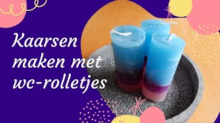 Kaarsen maken met wc rolletjes [upl. by Atteuqram]