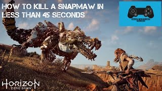 Horizon Zero Dawn How to kill a Snapmaw in less than 45 seconds combat [upl. by Tansy]