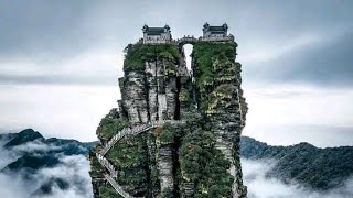 TEMPLE BUILD HIGH ABOVE THE CLOUDS  FANJINGSHAN MOUNTAIN IN CHINA [upl. by Itaws581]