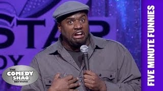 Corey Holcomb⎢I gotta do a current event joke I guess⎢Shaqs Five Minute Funnies⎢Comedy Shaq [upl. by Halyahs]