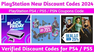 PlayStation Discount Code 2024  Discount Codes for PS5  PS4 Reedem Codes  Games for PS5  PSN [upl. by Anawqahs534]