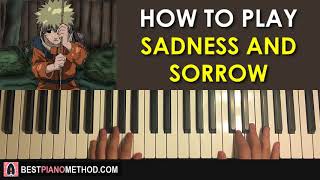 Naruto  Sadness and Sorrow Piano Tutorial Lesson [upl. by Urien385]