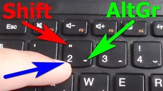 How to type Additional Symbols Lenovo B5130 laptop AltGr [upl. by Eromle]