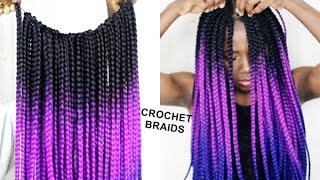 NO CORNROWS CROCHET BRAIDS ON NATURAL HAIR ONLY 1 HOUR  Beginners Friendly [upl. by Tneicniv149]