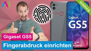 Gigaset GS5  Fingerabdruck einrichten • 📱 • 👆🏼 • 🔐 • Anleitung  Tutorial [upl. by Sokin]