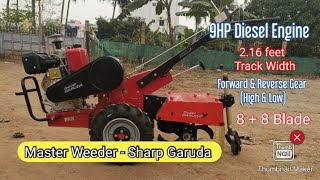 Master Power Weeder in Tamil  Sharp Garuda  9HP Diesel Engine AgriTamil2020 [upl. by Reivaj]