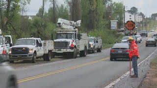 Power crews throughout Houston County after suspected tornado hits community [upl. by Ecinereb]