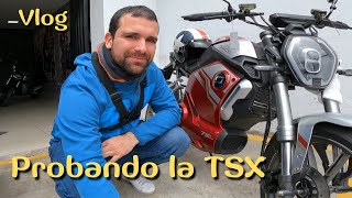 Vlog  La Moto Eléctrica deportiva  Test drive Super Soco TSX [upl. by Ardekahs935]