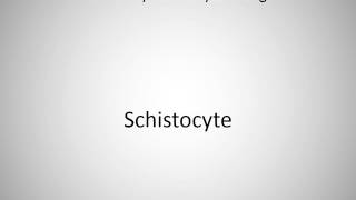 How to say Schistocyte in English [upl. by Dru501]