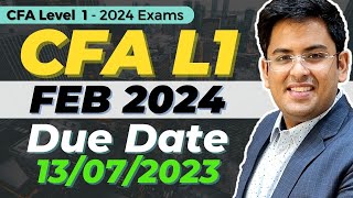 CFA Level 1 2024 Exams  Due Date Approaching  Feb 2024  Course Updates etc  Hindi [upl. by Enomys]