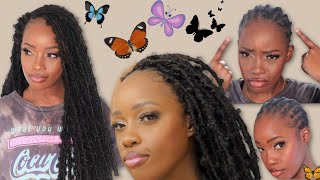 Individual Illusion Crochet Braid Pattern 4 Butterfly Locs 101  MARY K BELLA JanetCollectionTV [upl. by Cyrillus]