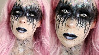 Freaky Black Glamour  HALLOWEEN MAKEUP TUTORIAL [upl. by Jerrol]