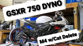 2019 GSXR 750 Dyno Tune w Cat Delete Pipe amp M4 Slip On Exhaust MOORE MAFIA [upl. by Pestana]