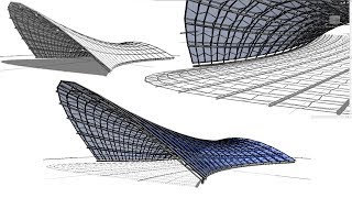 BIM  Revit 3D Organic Form 03 Tensile Structure [upl. by Gerrit]