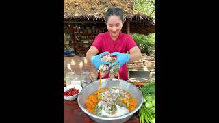 Pork fermented fish preparing food cookingshortscooking shorts [upl. by Dlawso530]