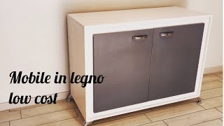 Come fare un semplice mobile in legno Fai da te Wooden cabintet diy low cost [upl. by Arly]