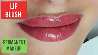 Lip blush Permanent makeup aquarelle lips [upl. by Nalek]