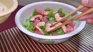 Shrimps Pomelo Salad with Peanuts Recipe Den Yah [upl. by Marshall]