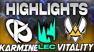 KARMINE CORP VS VITALITY HIGHLIGHTS LEC 2024 WINTER SEASON JORNADA 5  LEAGUE OF LEGENDS  ESPAÑOL [upl. by Ellesirg]