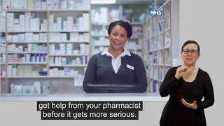 Help Us Help You Flu jab and pharmacist advice for people with LTC BSL Tv ad [upl. by Nerad]