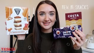 TASTE TESTING NEW IN SNACKS FROM TESCO  some of the xmas range 25 [upl. by Ednyl]