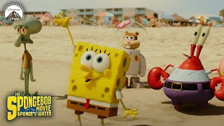 SpongeBob Patrick amp Sandy EXPLORE the Beach amp More Out of Water Moments 🌊  The SpongeBob Movie [upl. by Pancho]