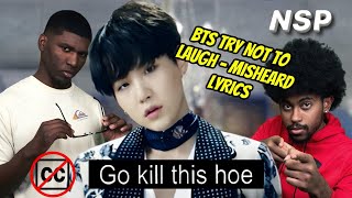 BTS Try Not To Laugh  Misheard Lyrics  REACTION [upl. by Bouchard397]