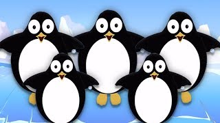 Cinq Petits Pingouins  Comptines Pour Enfants  chansons pour enfants  Five Little Penguins Song [upl. by Barstow309]