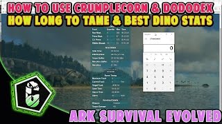 Ark Survival Evolved  How To Figure Out Best Dino Stats amp How Long A Tame Takes [upl. by Alesig]