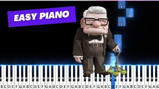 MARRIED LIFE  UP  PIXAR  EASY PIANO  PIANO TUTORIAL [upl. by Delphine]