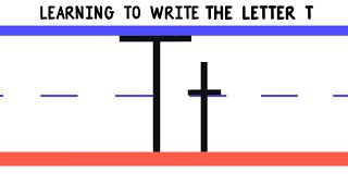 Write the Letter T  ABC Writing for Kids  Alphabet Handwriting by 123ABCtv [upl. by Nereil]